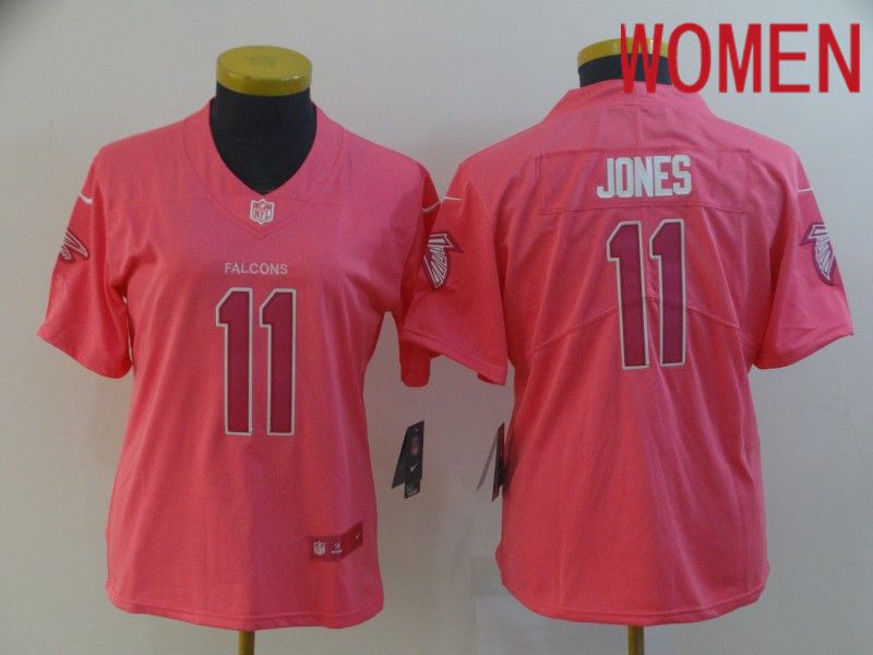 Women Atlanta Falcons #11 Jones Pink Nike Vapor Untouchable Limited Player NFL Jerseys->los angeles rams->NFL Jersey